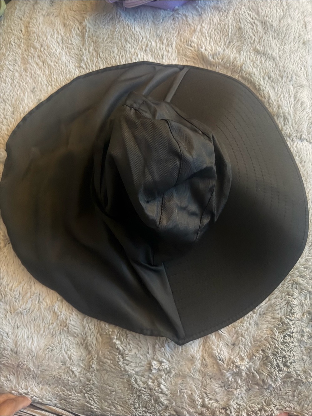 Wide-Brim Sun Hat - Black